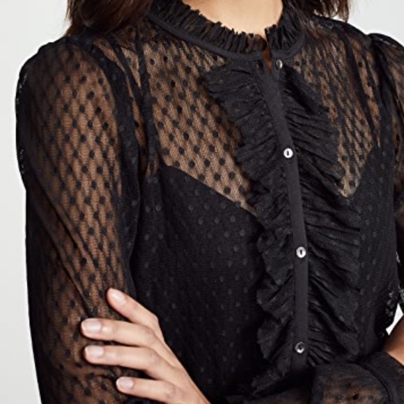 🖤 Black button up joie top - Picture 3 of 6